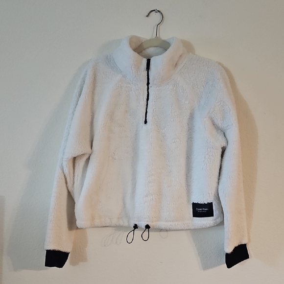 Calvin Klein Jackets & Blazers - Calvin Klein White Fleece with Black Accents